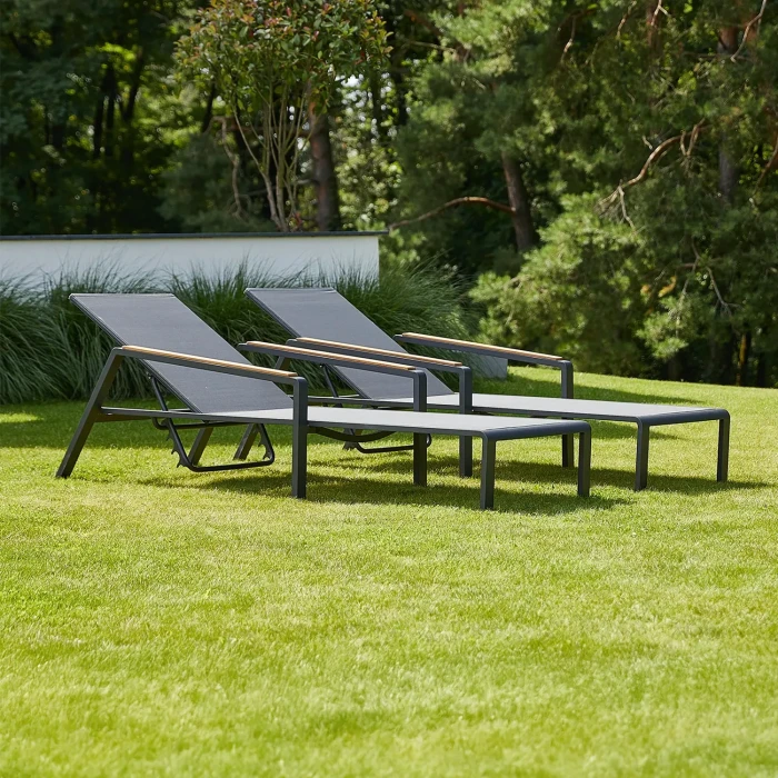 Шезлонг CORDOBA TEAK Антрацит