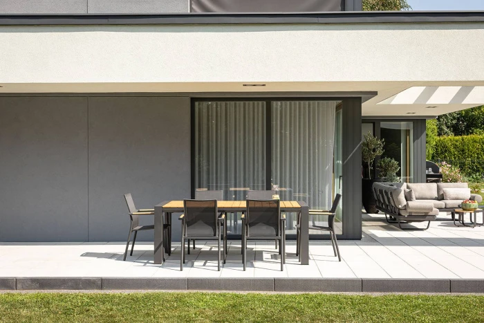 Обеденный комплект MURO + SOLLER Teak 6 Антрацит