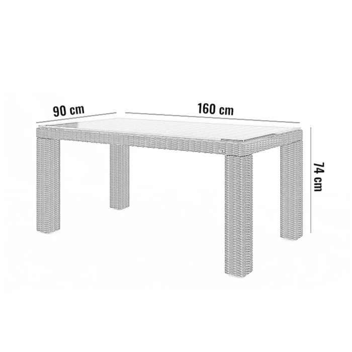 Стол RAPALLO 160 Серый