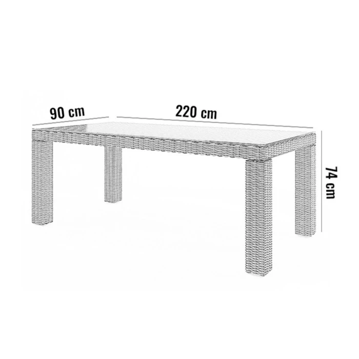 Стол RAPALLO 220 Белый