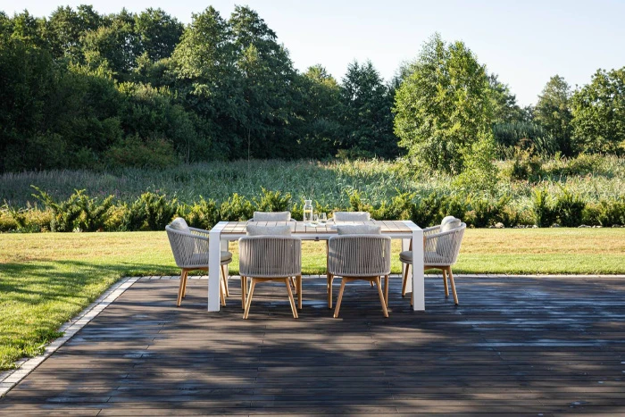 Обеденный комплект MURO + HAVEN Teak 6 Белый