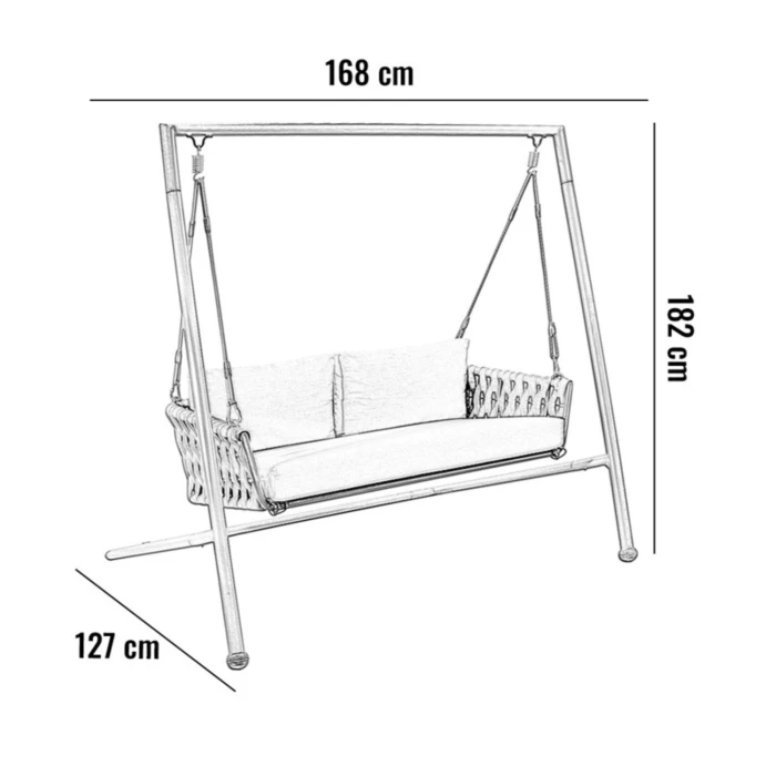 Садовые качели HUG Антрацит