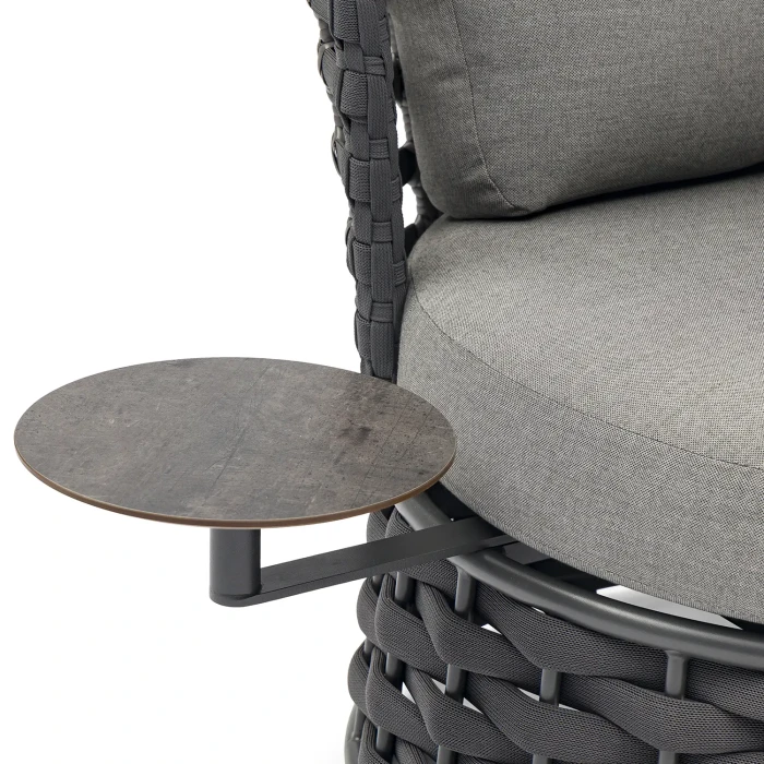 Кресло для отдыха со столиком NOBLE Антрацит