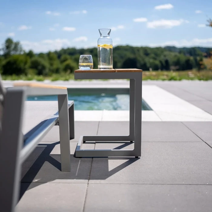 Приставной столик GRENADA Teak Серый