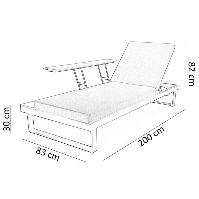 Шезлонг MALLORCA I Антрацит
