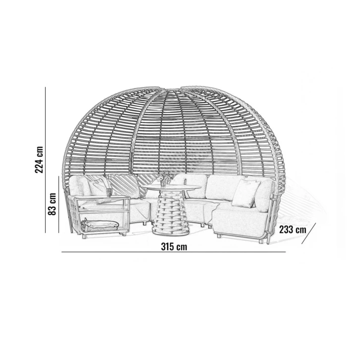 Беседка HUG II Антрацит