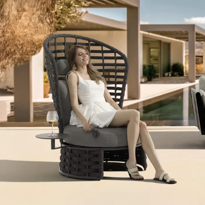 Кресло для отдыха со столиком NOBLE Антрацит