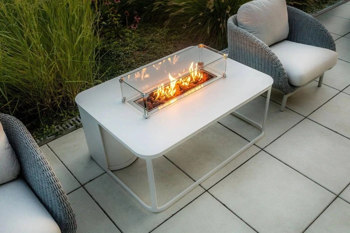 Стол-очаг FOGO прямоугольный, белый