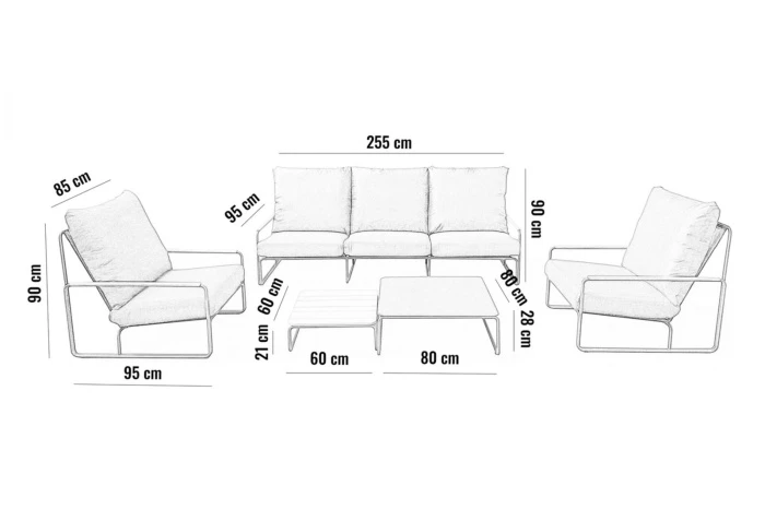 Диванный комплект MERANO Антрацит