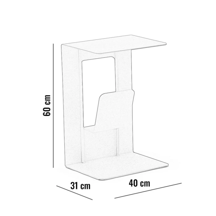 Столик журнальный приставной SWEET Антрацит