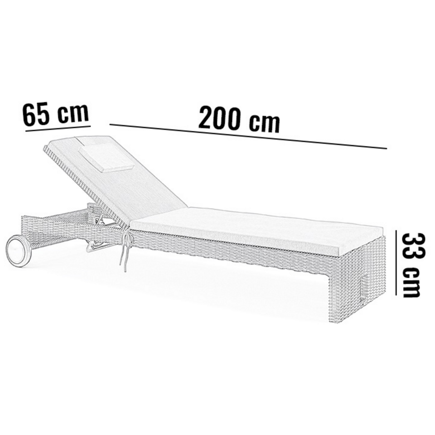 Шезлонг JULIA Серый