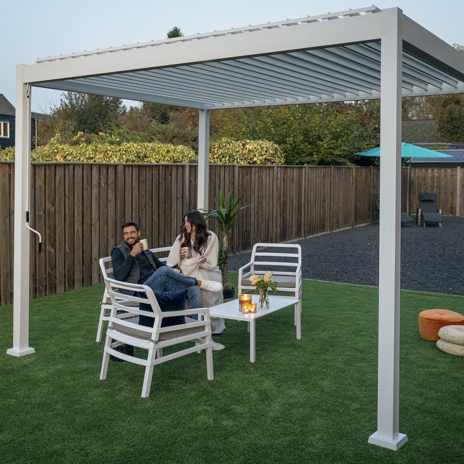 Пергола для террасы PERARA 3x3 White