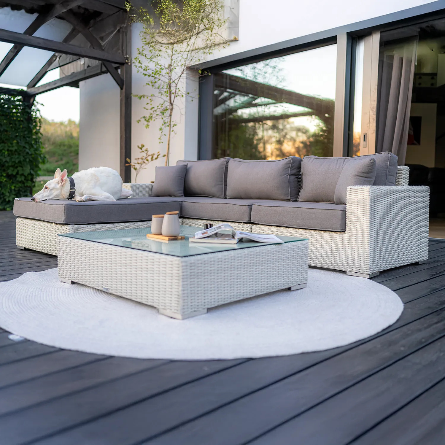 Угловой диванный комплект MILANO I Белый