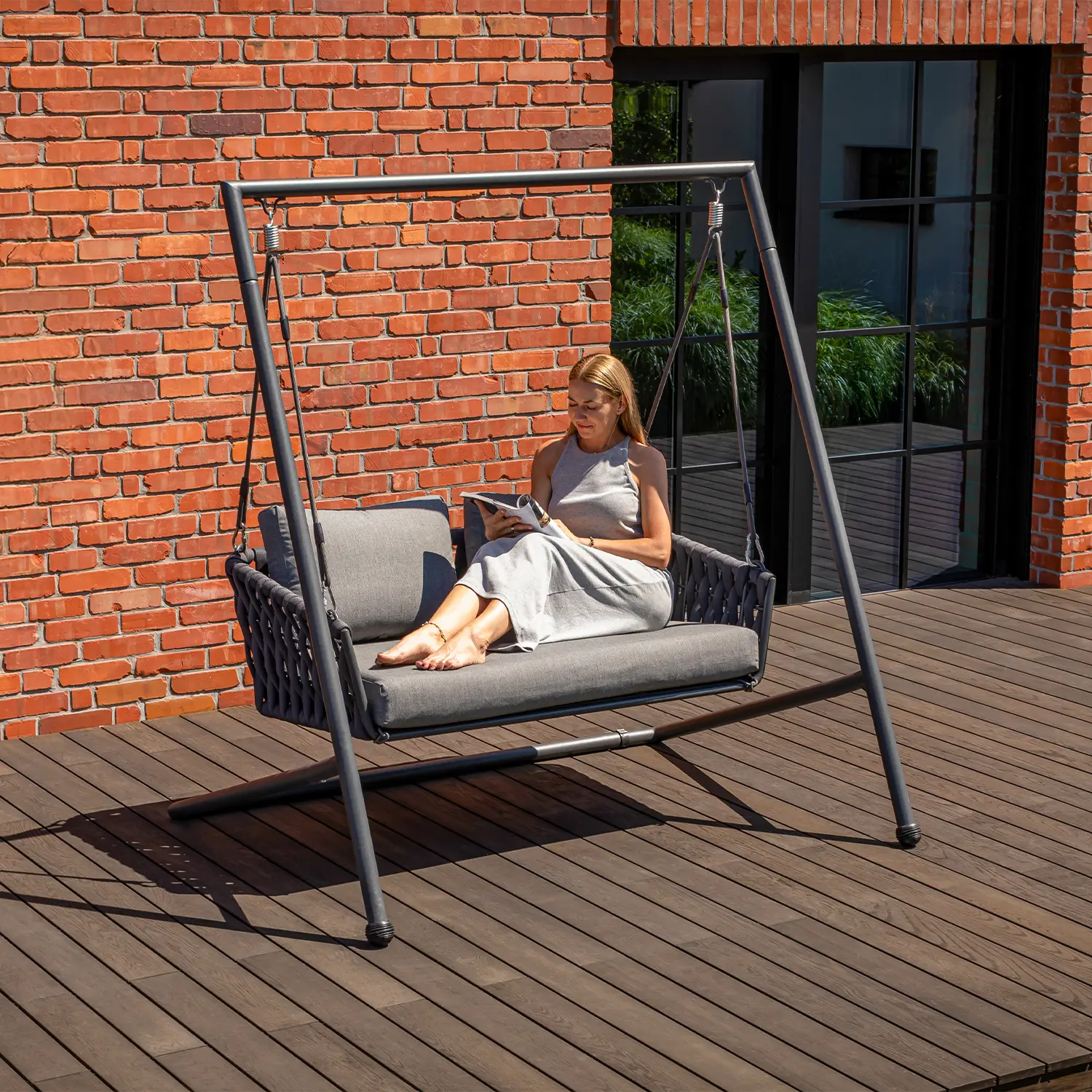 Садовые качели HUG Антрацит