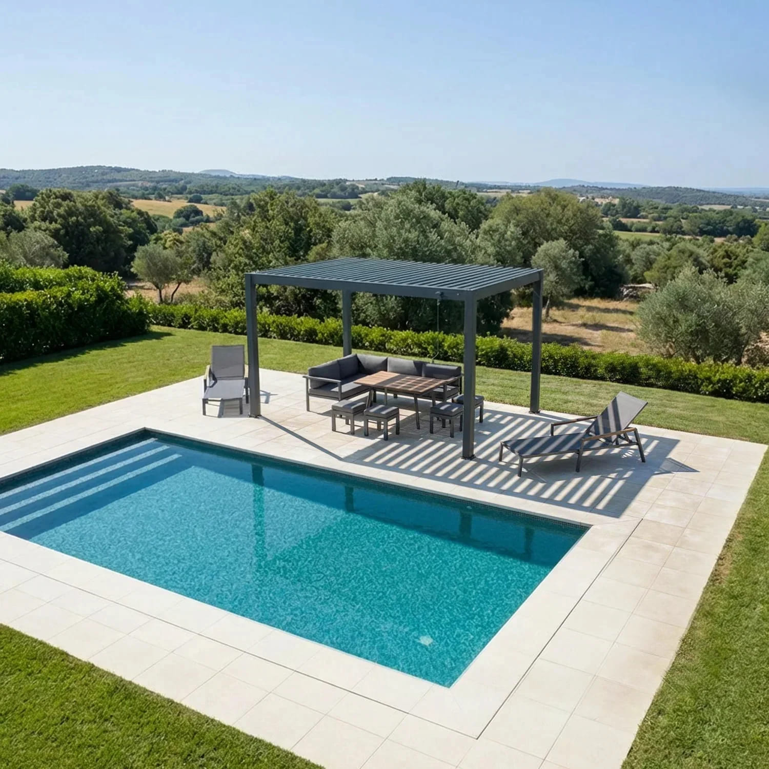 Пергола для террасы PERARA 4x3 Antracite