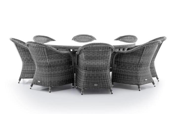 Обеденный комплект RONDO 180 + LEONARDO Серый