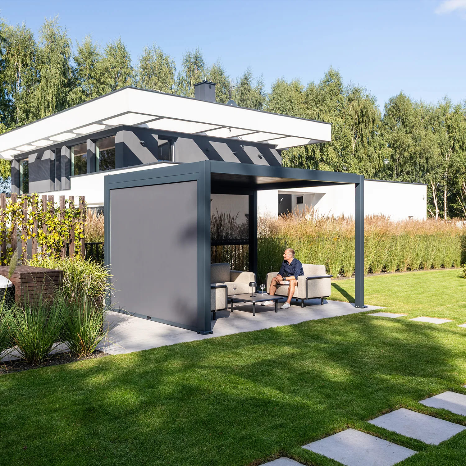 Пергола для террасы PERARA 4x3 Antracite