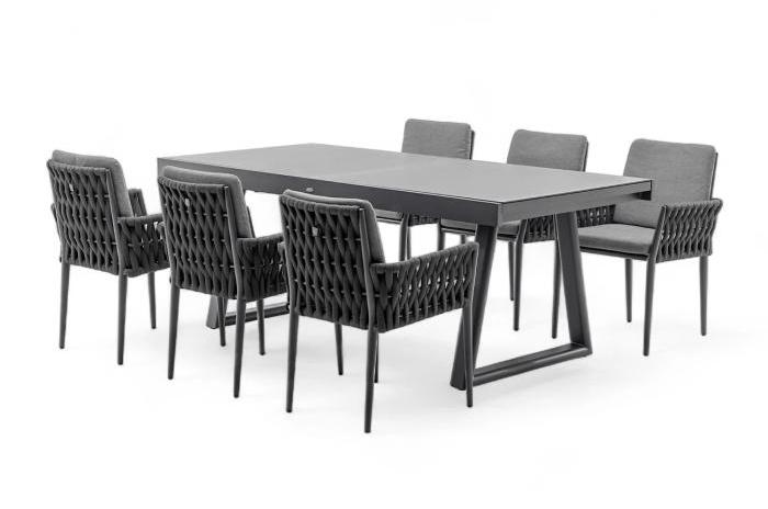 Обеденный комплект CLUB + HUG 6 Антрацит