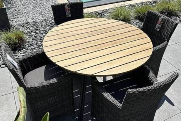 Обеденный комплект SIMI D120 + AMANDA Серый