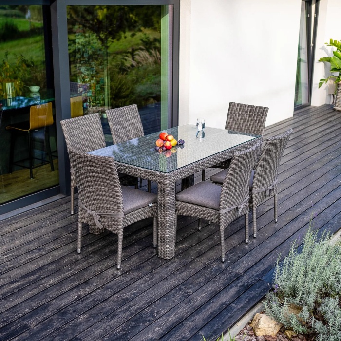 Обеденный комплект RAPALLO 160 + STRATO Серый