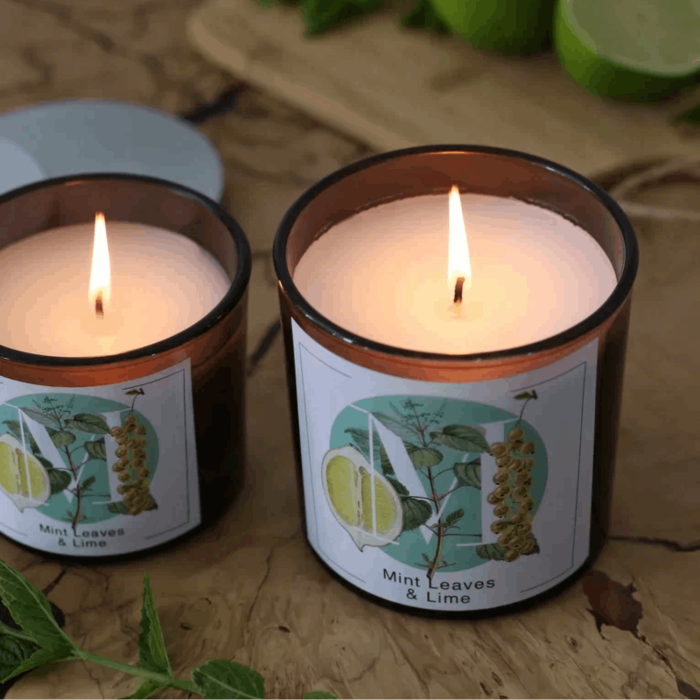 Свеча M «Листья Мяты и Лайма» (Mint Leaves and Lime) 200