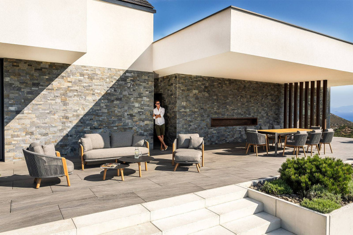 Обеденный комплект MURO + HAVEN Teak 6 Антрацит