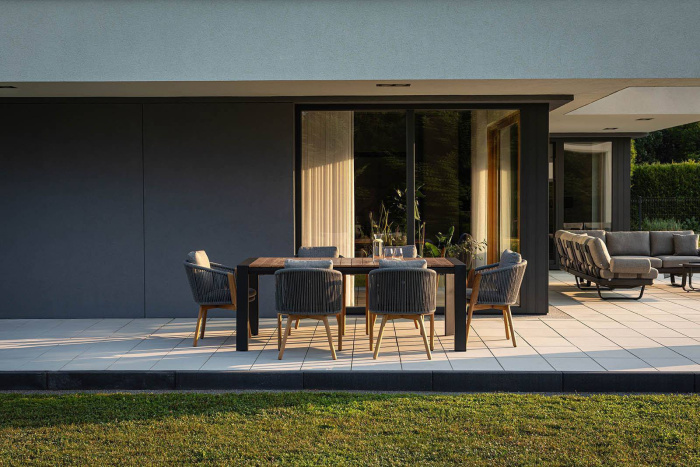 Обеденный комплект MURO + HAVEN Teak 6 Антрацит