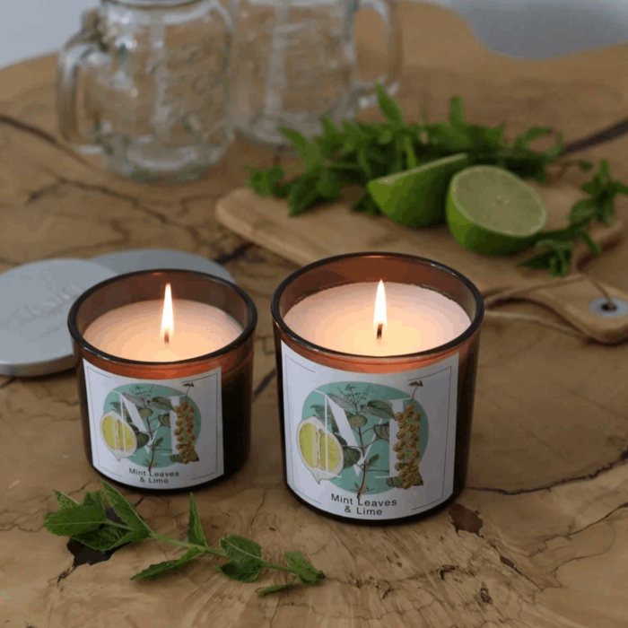 Свеча M «Листья Мяты и Лайма» (Mint Leaves and Lime) 200