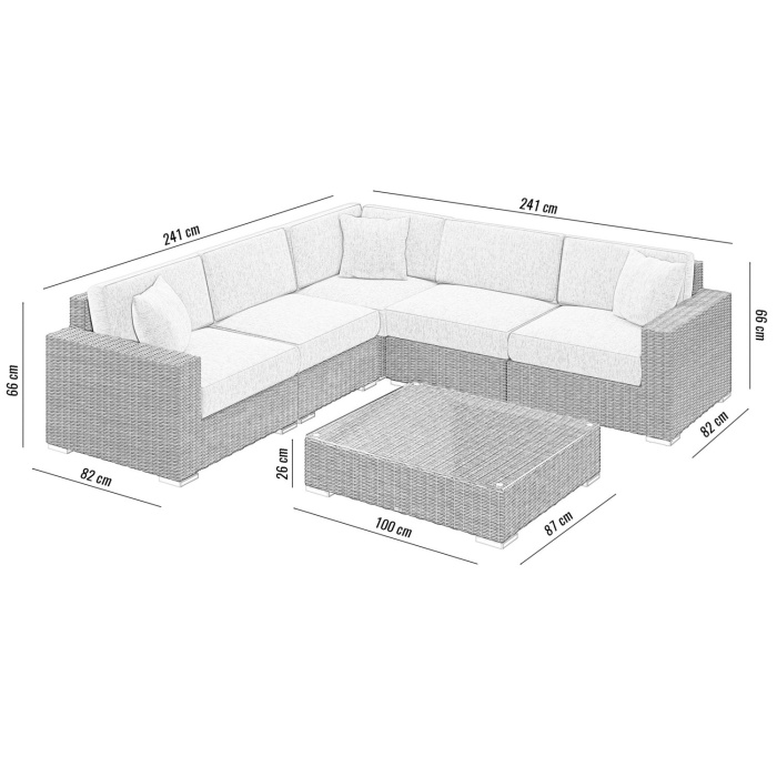 Угловой диванный комплект MILANO II Белый