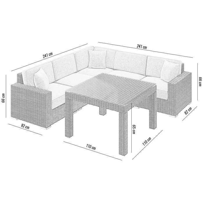 Обеденный комплект MILANO III Песочный