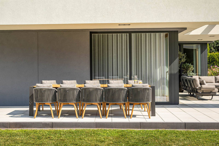 Обеденный комплект MURO + HAVEN Teak 10 Антрацит