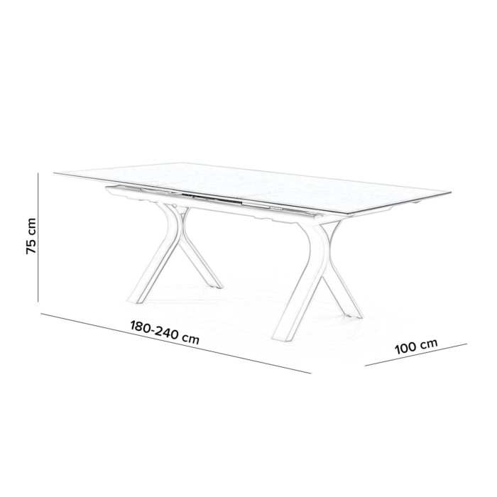 Раздвижной стол TORO 180/240 Антрацит