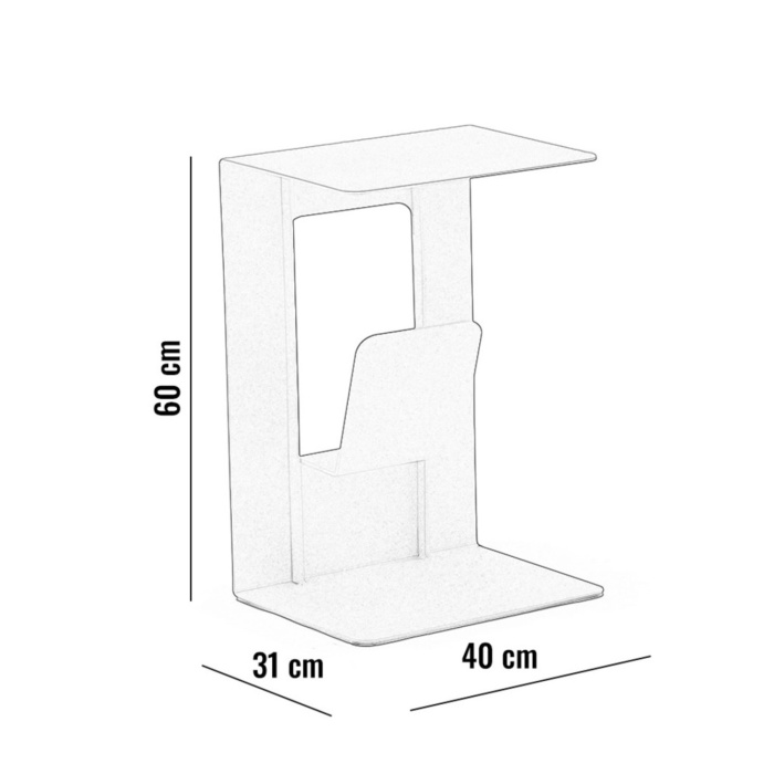 Столик журнальный приставной SWEET Антрацит